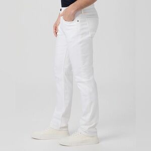 PAIGE Federal Straight Distress Jeans 30 in White Caps